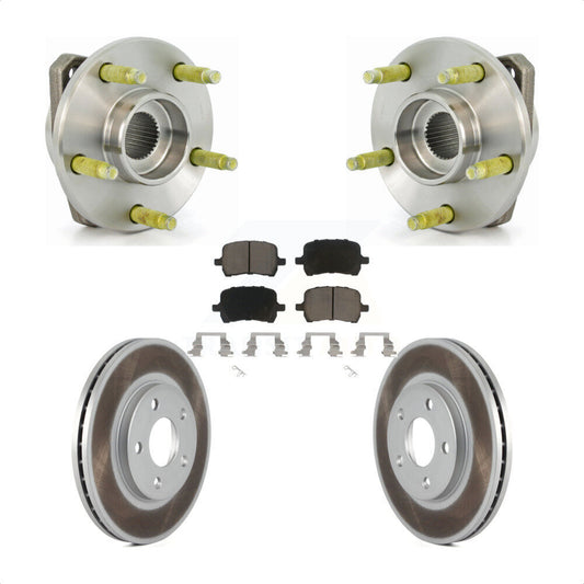 Hub Bearing Coated Brake Rotor And Pad Front Kit For Chevrolet Malibu Pontiac G6