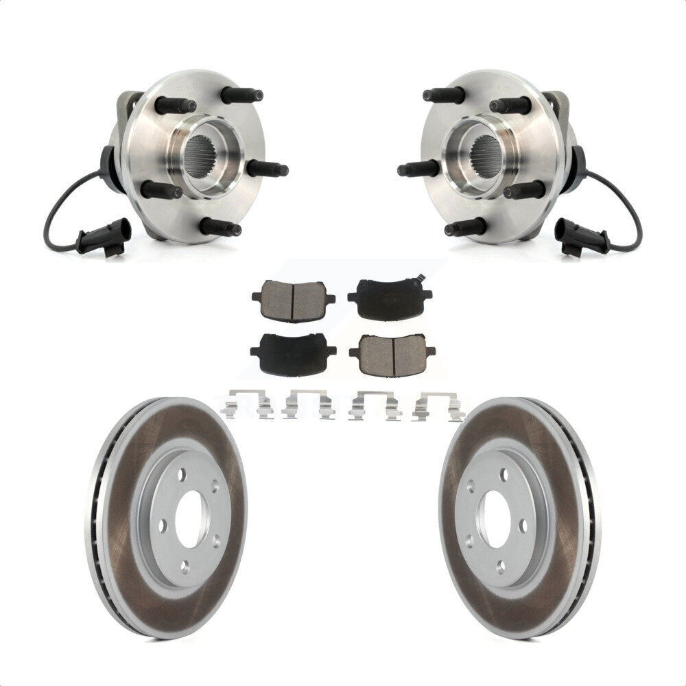 Hub Bearing Assembly Coated Disc Brake Rotor Pads Front Kit For Chevrolet Malibu