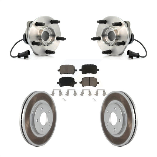 Hub Bearing Coated Brake Rotor And Pad Front Kit For Chevrolet Malibu Pontiac G6