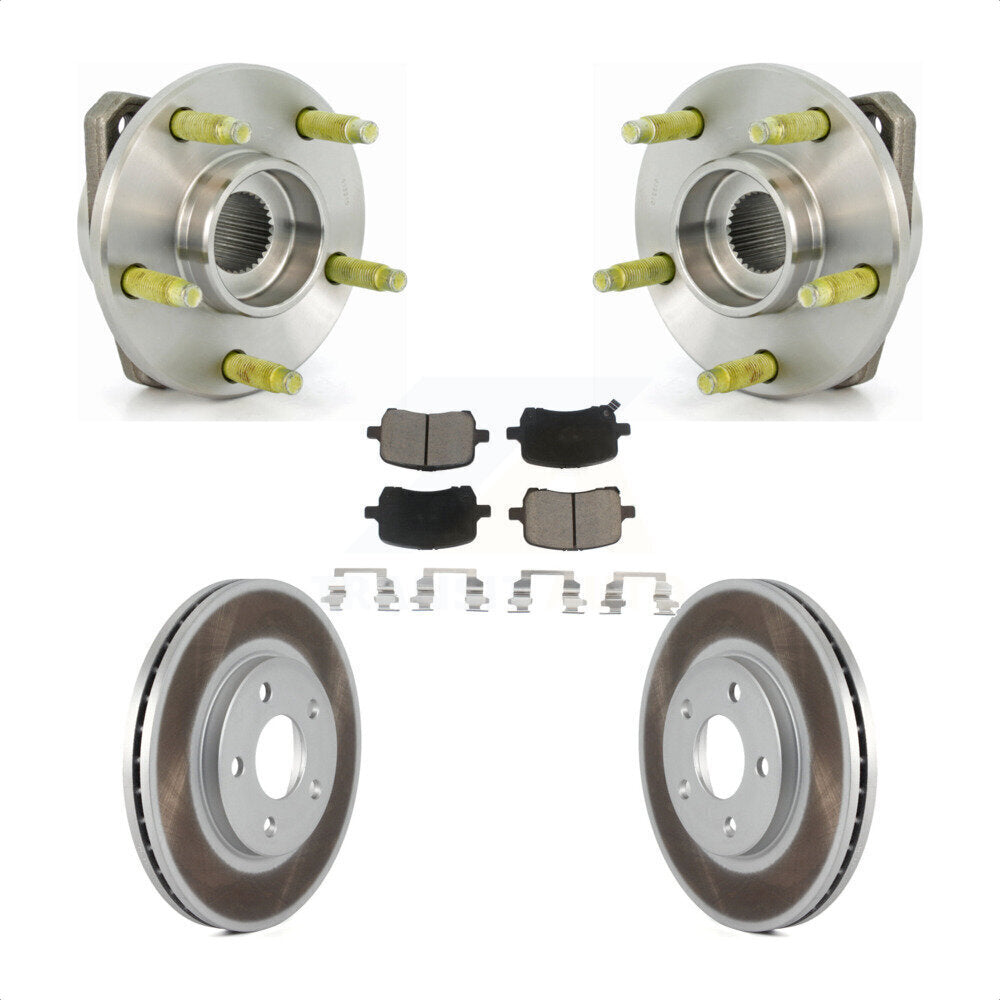 Hub Bearing Assembly Coated Disc Brake Rotor Pads Front Kit For Chevrolet Malibu