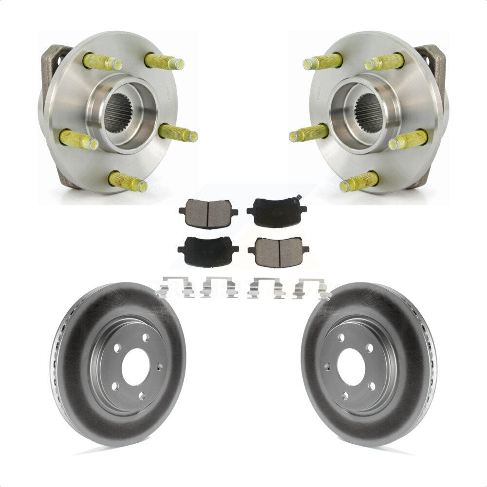 Hub Bearing Coated Brake Rotor And Pad Front Kit For Chevrolet Malibu Pontiac G6