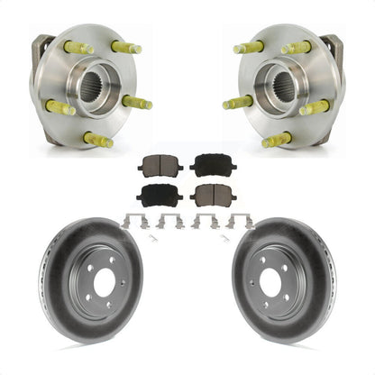 Hub Bearing Coated Brake Rotor & Pads Front Kit For 2006-2007 Pontiac G6 Non-ABS