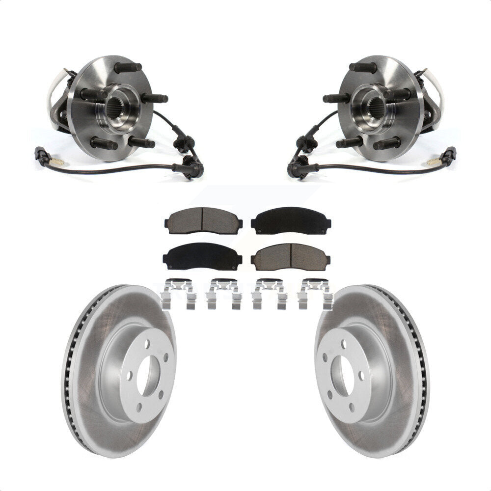 Hub Bearing Coated Brake Rotor And Pad Front Kit For Ford Ranger Mazda B4000 4WD