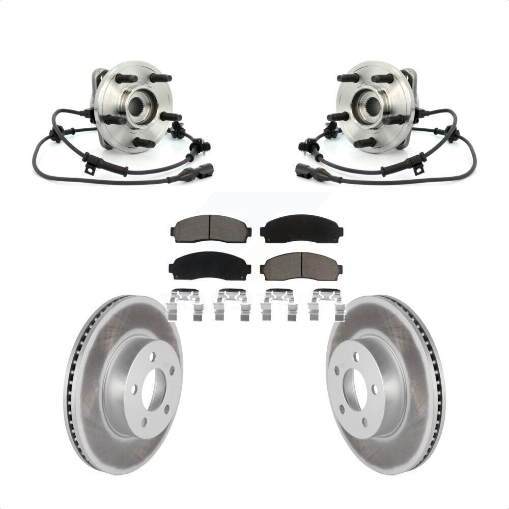 Hub Bearing Coated Brake Rotor Pad Front Kit For Ford Ranger Explorer Sport Trac