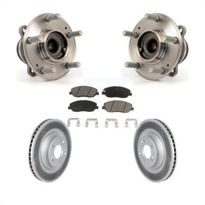 Hub Bearing Coated Brake Rotor Pads Front Kit For 2009-2011 Hyundai Genesis 3.8L