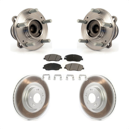 Hub Bearing Coated Disc Brake Rotor Pads Front Kit For 2012 Hyundai Genesis 3.8L