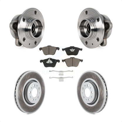 Hub Bearing Assembly Coated Disc Brake Rotors And Pads Front Kit For Volvo XC90