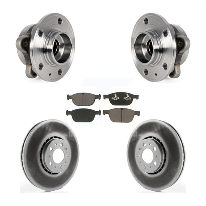 Hub Bearing Assembly Coated Disc Brake Rotors And Pads Front Kit For Volvo XC90