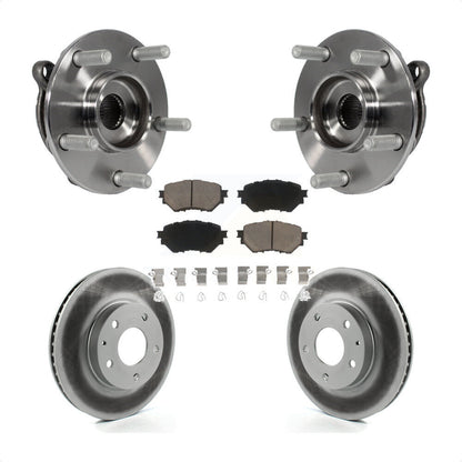 Hub Bearing Assembly Coated Disc Brake Rotor And Pad Front Kit For Mazda 3 Sport