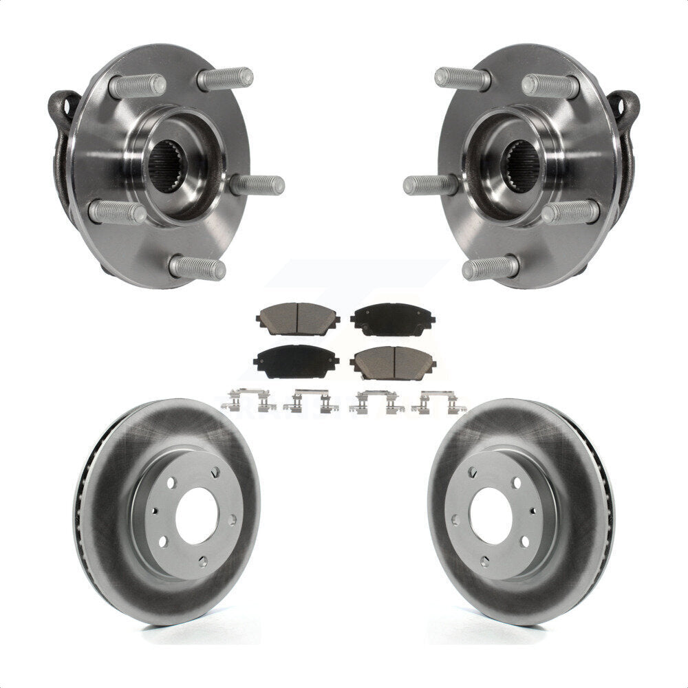 Hub Bearing Assembly Coated Brake Rotor And Pad Front Kit For Mazda 3 CX-3 Sport