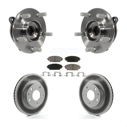 Hub Bearing Assembly Coated Brake Rotor And Pad Front Kit For Mazda 3 CX-3 Sport