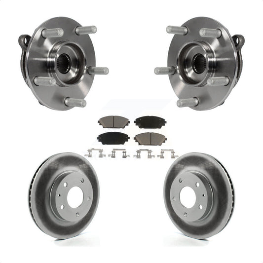 Hub Bearing Assembly Coated Brake Rotor And Pad Front Kit For Mazda 3 CX-3 Sport
