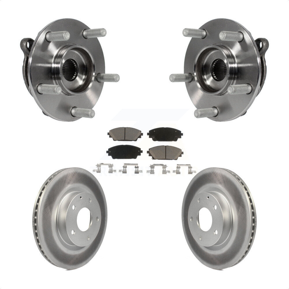 Hub Bearing Assembly Coated Brake Rotor And Pad Front Kit For Mazda 3 CX-3 Sport