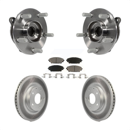Hub Bearing Assembly Coated Brake Rotor And Pad Front Kit For Mazda 3 CX-3 Sport