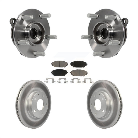 Hub Bearing Assembly Coated Brake Rotor And Pad Front Kit For Mazda 3 CX-3 Sport