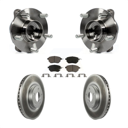 Hub Bearing Assembly Coated Brake Rotor And Pad Front Kit For INFINITI FX35 FX45