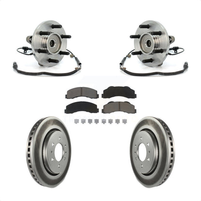 Hub Bearing Assembly Coated Disc Brake Rotors And Pads Front Kit For Ford F-150