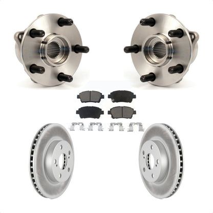 Hub Bearing Assembly Coated Brake Rotor Pad Front Kit For 2004-2009 Toyota Prius