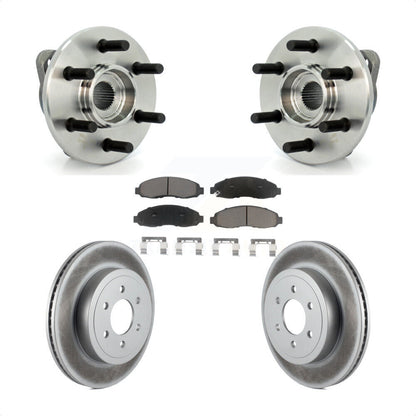 Hub Bearing Coat Brake Rotor Pad Front Kit For Dodge Dakota 4WD with 2-Wheel ABS