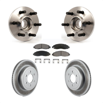 Hub Bearing Coat Brake Rotor Pad Front Kit For Dodge Dakota RWD with 2-Wheel ABS