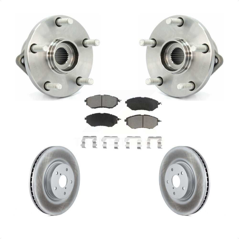 Hub Bearing Assembly Coat Brake Rotor Pad Front Kit For 2008-2014 Subaru Tribeca