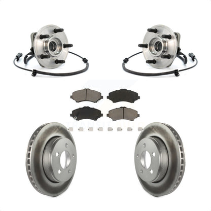 Hub Bearing Assembly Coat Brake Rotor Pad Front Kit For Jeep Liberty Dodge Nitro