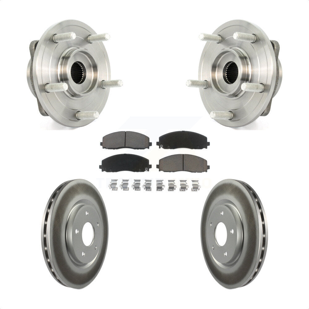 Hub Bearing Assembly Coated Disc Brake Rotor And Pad Front Kit For Dodge Journey