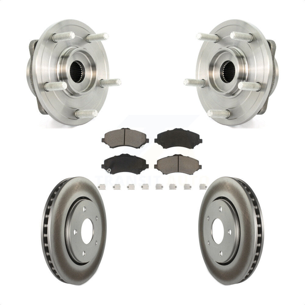 Hub Bearing Assembly Coated Disc Brake Rotor And Pad Front Kit For Dodge Journey