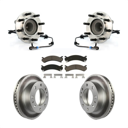 Hub Bearing Coat Brake Rotor Pad Front Kit For Chevrolet Express 3500 GMC Savana