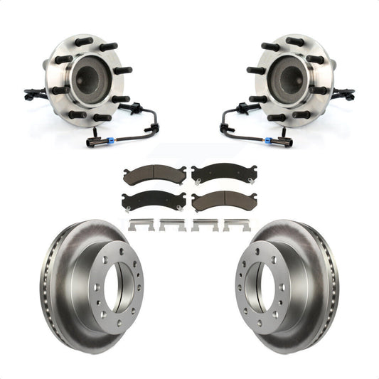 Hub Bearing Coat Brake Rotor Pad Front Kit For Chevrolet Express 3500 GMC Savana