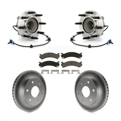 Hub Bearing Coat Brake Rotor Pad Front Kit For Chevrolet Express 2500 GMC Savana