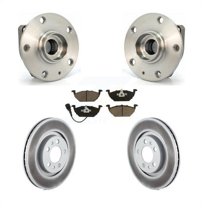 Hub Bearing Assembly Coated Brake Rotor & Pad Front Kit For Volkswagen Golf City
