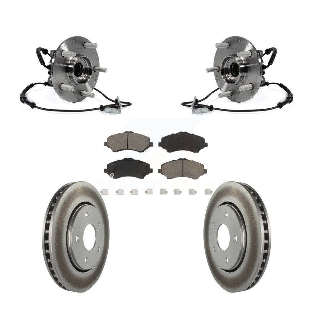 Hub Bearing Coat Brake Rotor Pad Front Kit For Dodge Grand Caravan Chrysler Town