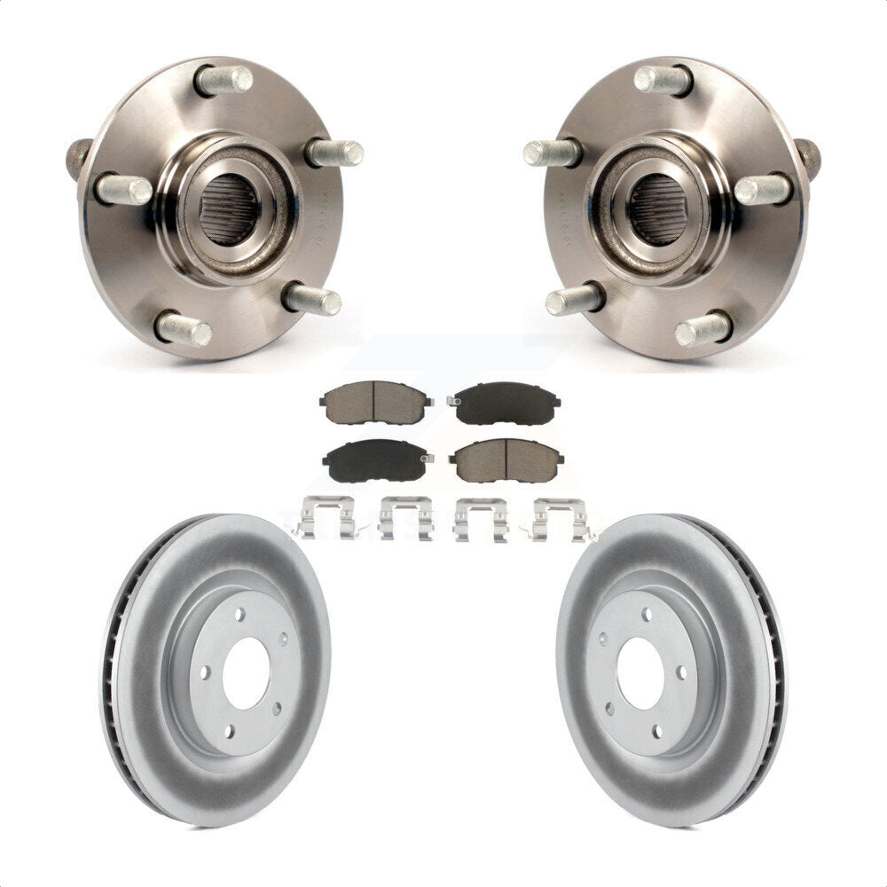 Hub Bearing Coated Brake Rotor & Pads Front Kit For Nissan Sentra SE-R with 2.5L
