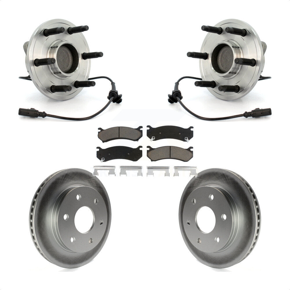 Hub Bearing Assembly Coat Brake Rotor Pad Front Kit For Chevrolet Silverado 1500