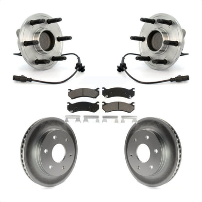 Hub Bearing Assembly Coat Brake Rotor Pad Front Kit For Chevrolet Silverado 1500