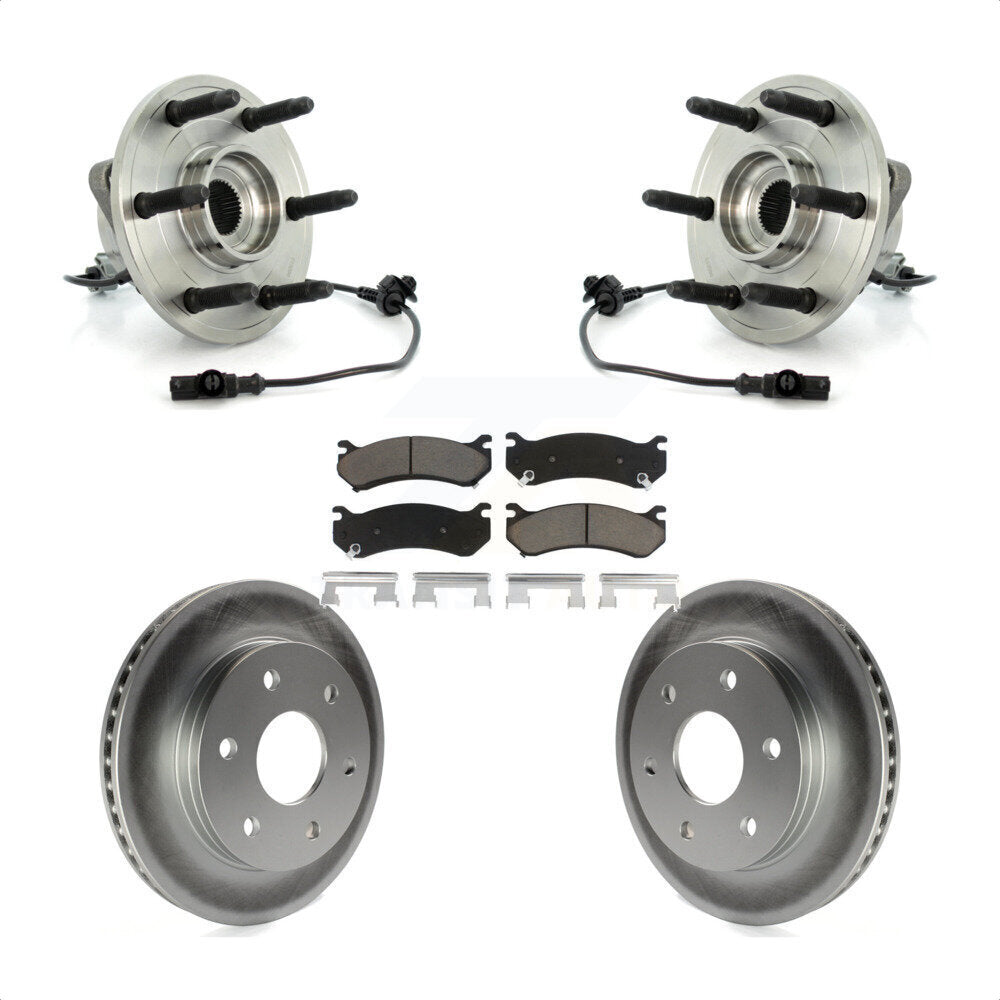 Hub Bearing Assembly Coat Brake Rotor Pad Front Kit For Chevrolet Silverado 1500