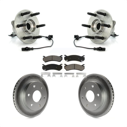 Hub Bearing Assembly Coat Brake Rotor Pad Front Kit For Chevrolet Silverado 1500