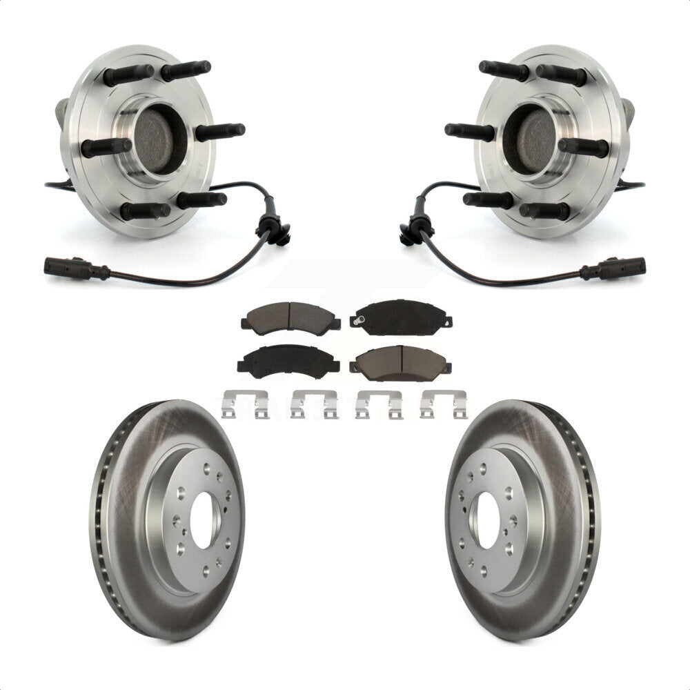 Hub Bearing Coat Brake Rotor Pads Front Kit For Chevrolet Avalanche GMC Tahoe XL