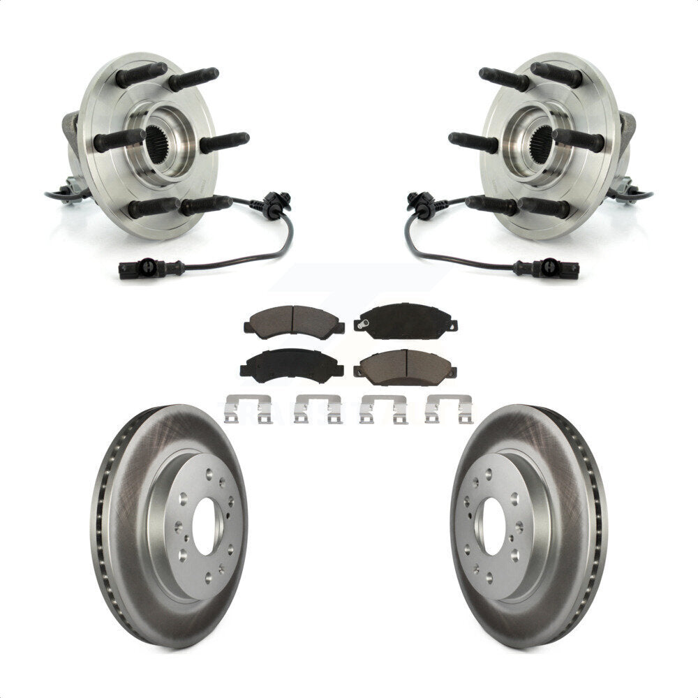Hub Bearing Coat Brake Rotor Pads Front Kit For Chevrolet Avalanche Cadillac GMC