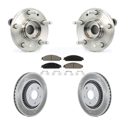 Hub Bearing Coated Brake Rotor & Pad Front Kit For Ford Five Hundred Freestyle X
