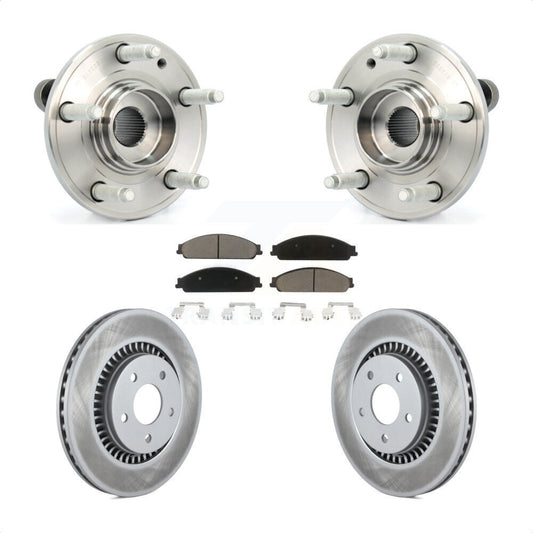 Hub Bearing Coated Brake Rotor & Pad Front Kit For Ford Five Hundred Freestyle X