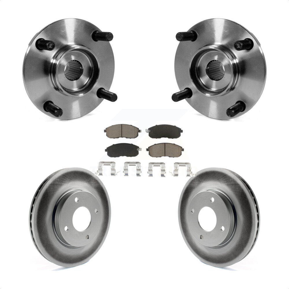 Hub Bearing Assembly Coated Disc Brake Rotor Pad Front Kit For Nissan Versa Cube