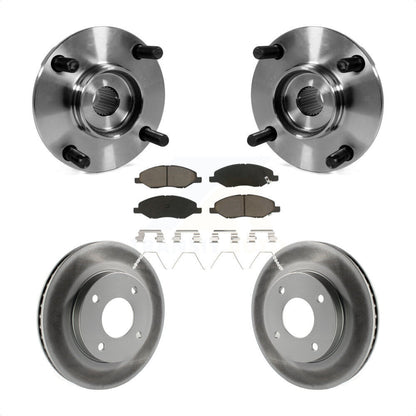 Hub Bearing Assembly Coated Disc Brake Rotor And Pads Front Kit For Nissan Versa