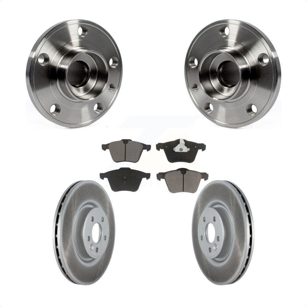 Hub Bearing Coated Disc Brake Rotor Pad Front Kit For Volvo XC70 S60 V60 S80 V70