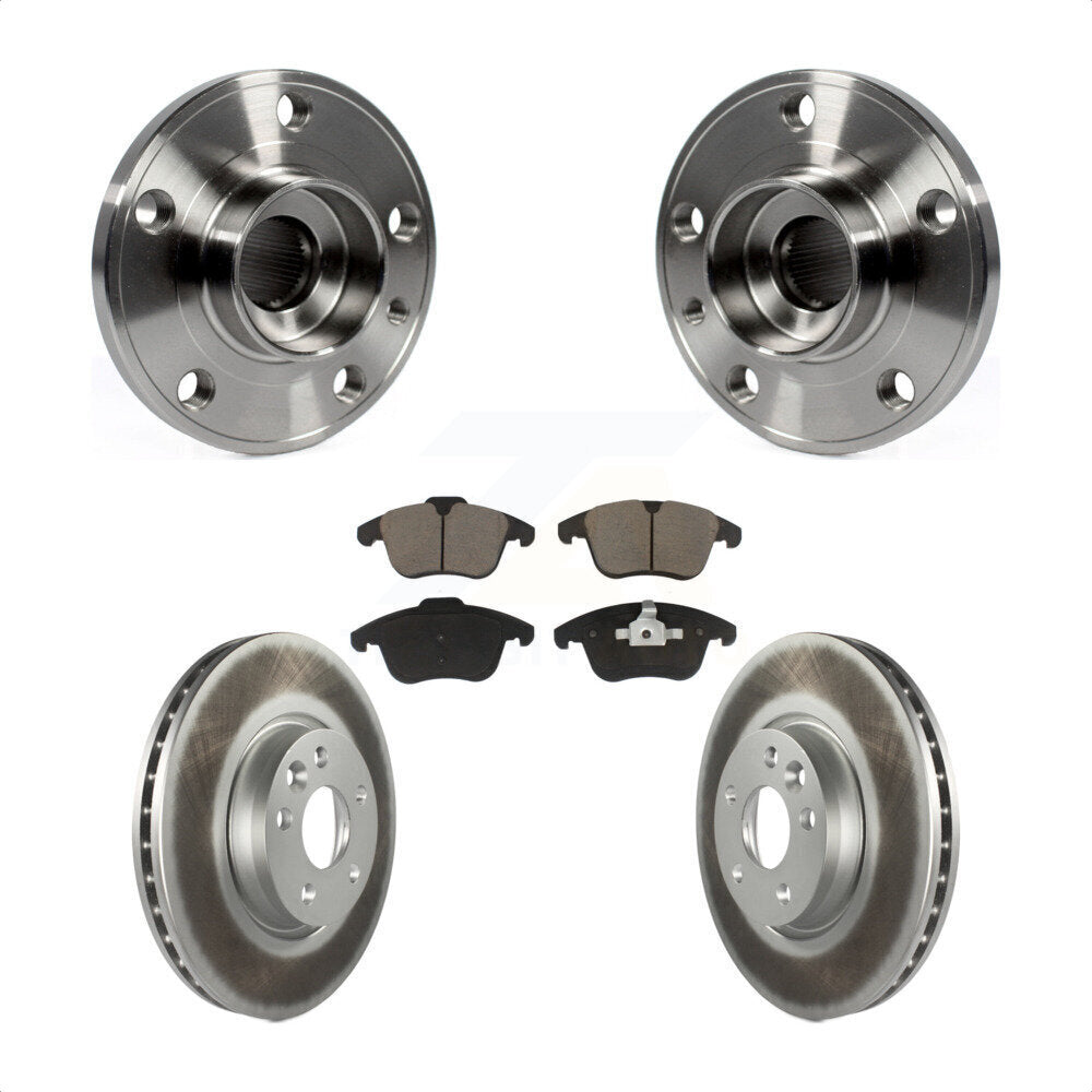 Hub Bearing Coated Disc Brake Rotor Pad Front Kit For Volvo XC70 S60 V60 S80 V70
