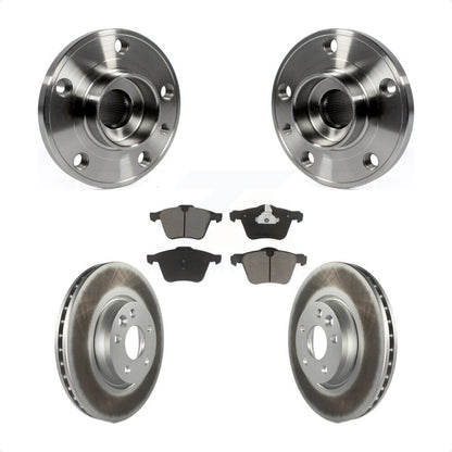 Hub Bearing Assembly Coated Disc Brake Rotors And Pads Front Kit For Volvo V70