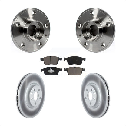 Hub Bearing Assembly Coated Disc Brake Rotors And Pads Front Kit For Volvo XC60