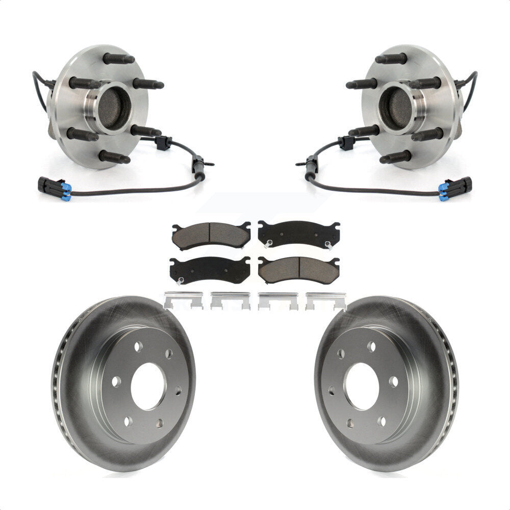 Hub Bearing Coated Brake Rotor Pads Front Kit For Chevrolet Astro GMC Safari RWD