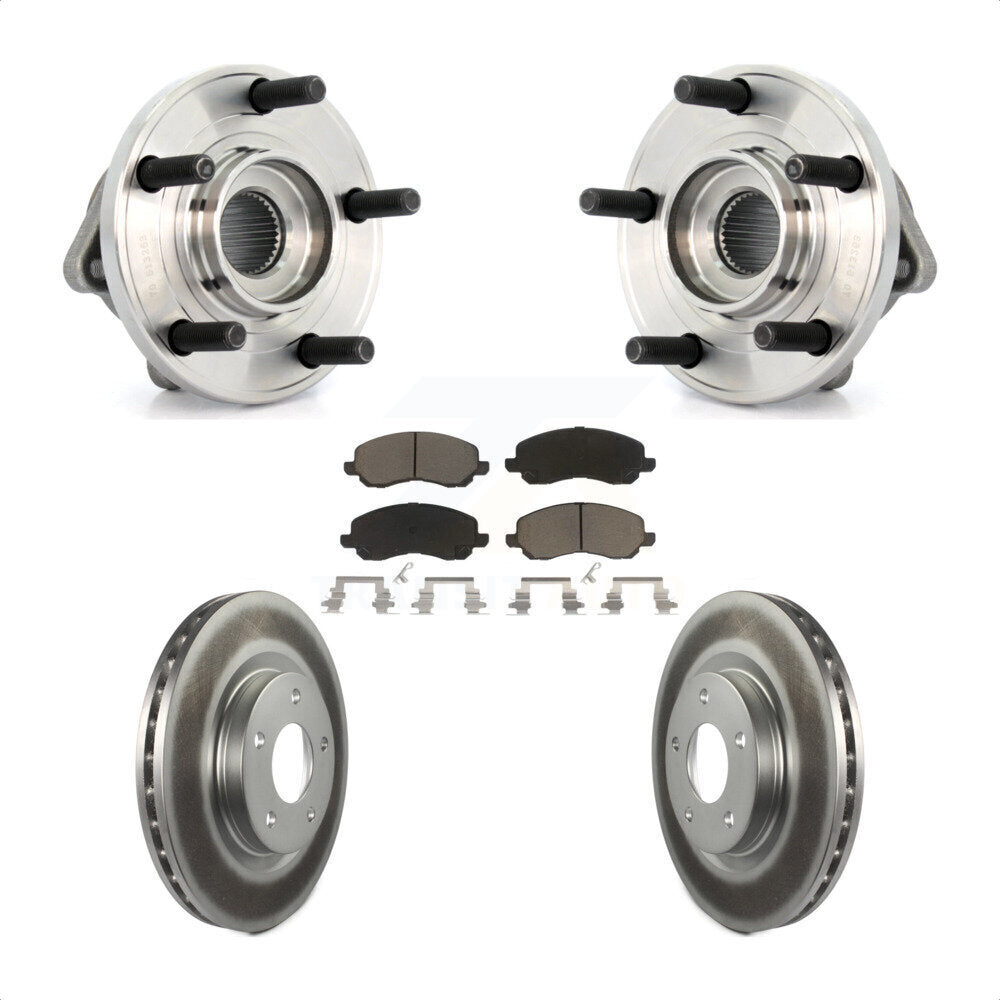 Hub Bearing Coated Disc Brake Rotor Pad Front Kit For Chrysler 200 Dodge Avenger